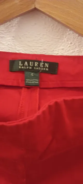 Pantalón Rojo Ralph Lauren Mujer