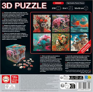 Puzzle 3D Educa Wonder Cubo 216 Piezas NUEVO