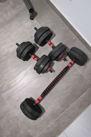 Manubri e barra regolabili 39kg