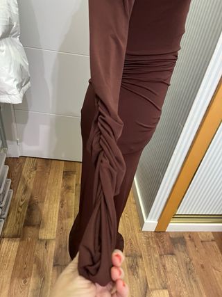 Vestido largo Zara marrón