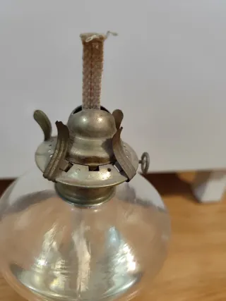 Lámpara de aceite de cristal vintage