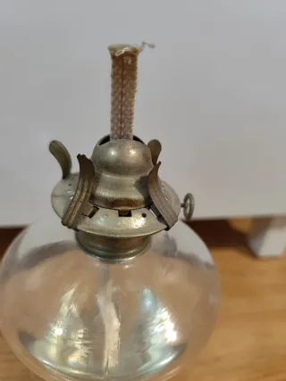 Lámpara de aceite de cristal vintage