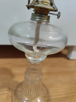 Lámpara de aceite de cristal vintage