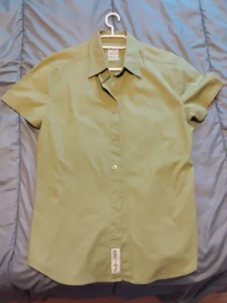 Camisa Manga Corta Pape Jeans Talla M Verde Oliva