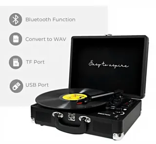 Tocadiscos Portátil Prixton Negro VC400