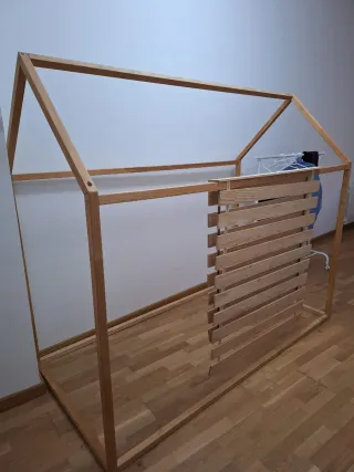 Somier infantil casita madera