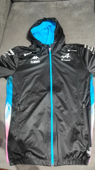 Chaqueta Kappa F1 Alpine Negra y Azul
