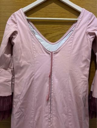 Traje Flamenca Rosa y Burdeos