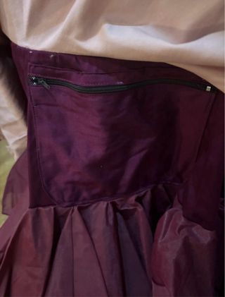 Traje Flamenca Rosa y Burdeos