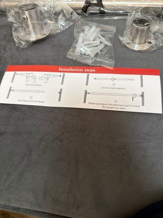 2x Barra Armario Extensible Acero Inoxidable