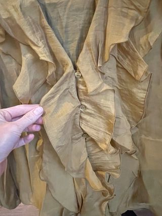 Blusa Zara volantes amarilla