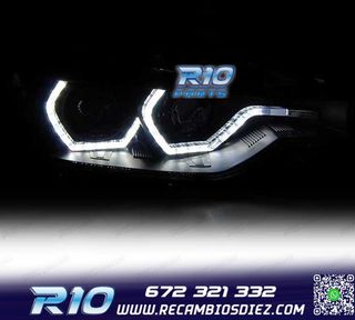 FAROS BMW F30 F31 LCI 15-19 LUZ DIURNA LED DRL NEGROS