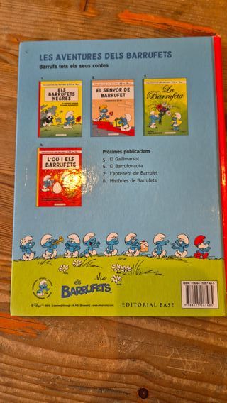 Colección de 5 libros de los pitufos en catalan.