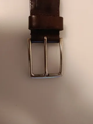 Cinturón Massimo Dutti Piel Trenzada Marrón