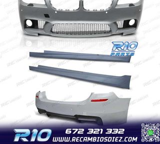 KIT CARROCERIA BMW F10 13-17 CON PDC Y LAVAFAROS LOOK M5