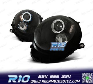 FAROS PARA MINI COOPER R56 R57 06-14 OJOS ANGEL FONDO NEGRO