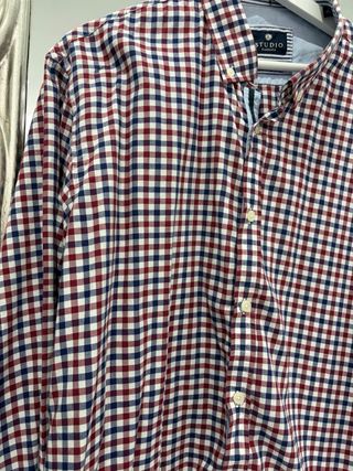 Camisa cuadros Studio Classics hombre azul/rojo
