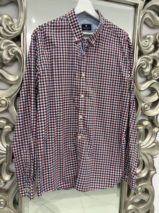 Camisa cuadros Studio Classics hombre azul/rojo