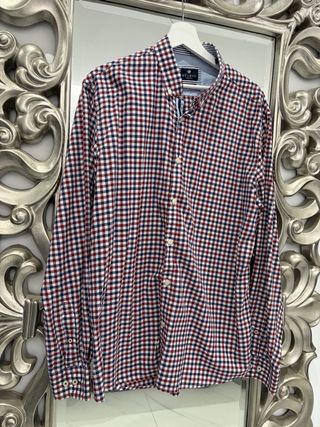 Camisa cuadros Studio Classics hombre azul/rojo