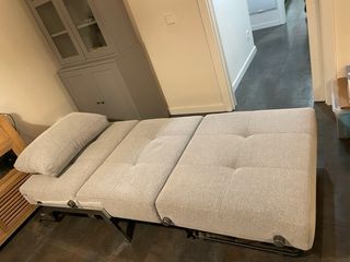 Sofá Cama Individual Gris Metálico