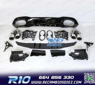 DIFUSOR MERCEDES CLASE A V177 AMG 18- SEDAN LOOK A45 + COLAS