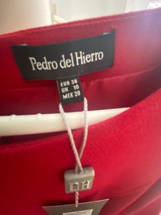 Vestido Pedro del Hierro Rojo Talla M 38