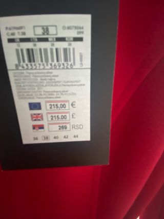 Vestido Pedro del Hierro Rojo Talla M 38