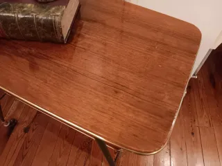 Mesa auxiliar vintage madera y metal