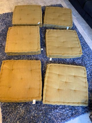 Cojines para sofá palet (mostaza) lote de 6.