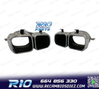 COLAS DE ESCAPE MERCEDES GLE W167 19- LOOK AMG GLE63 CROMO