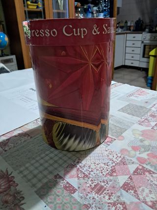 Set 6 Tazzine Caffè Espresso con Piattini