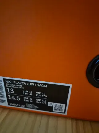 Nike Blazer Low Sacai Talla 47.5