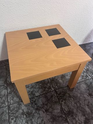Mueble de salón modular madera y cristal