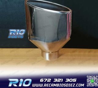 COLA ESCAPE OVALADA ACERO INOX TIPO RS4 CUPRA 2 LADO IZQ