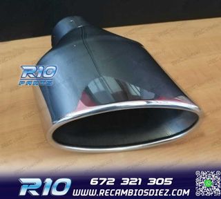 COLA ESCAPE OVALADA ACERO INOX TIPO RS4 CUPRA 2 LADO IZQ