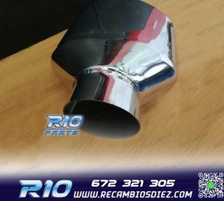 COLA ESCAPE OVALADA ACERO INOX TIPO RS4 CUPRA 2 LADO IZQ