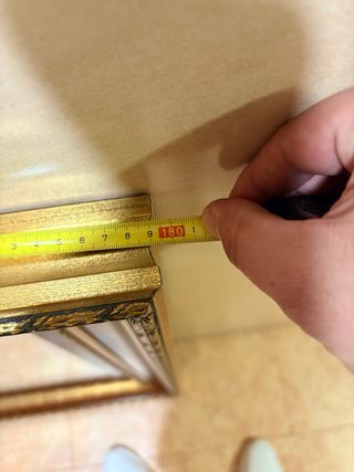 Espejo grande madera y dorado