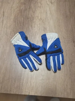 Guantes de Nieve Azules y Blancos