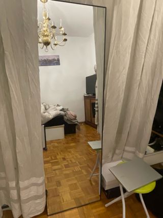 Espejo largo negro y marrón