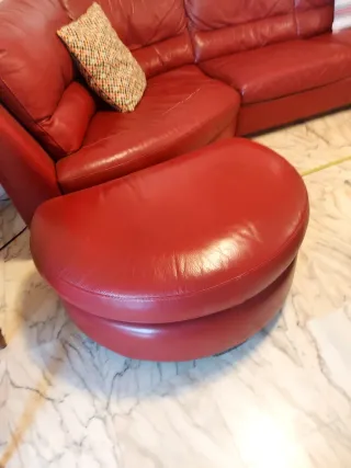 Puff de piel auténtica Natuzzi