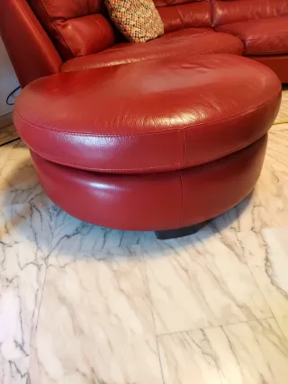 Puff de piel auténtica Natuzzi