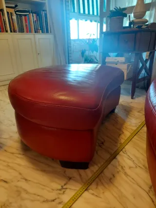 Puff de piel auténtica Natuzzi