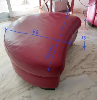 Puff de piel auténtica Natuzzi