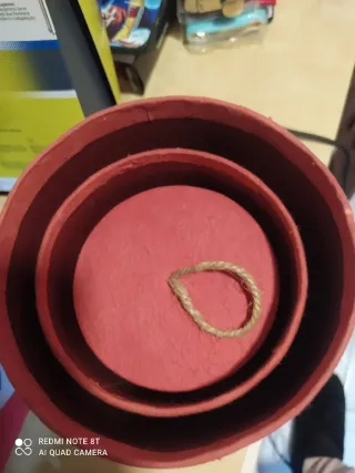 3 Botes Decoración/Organización Rojos