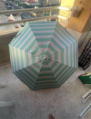 Lote 2 Sillas Playa Plegables y sombrilla