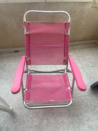 Lote 2 Sillas Playa Plegables y sombrilla