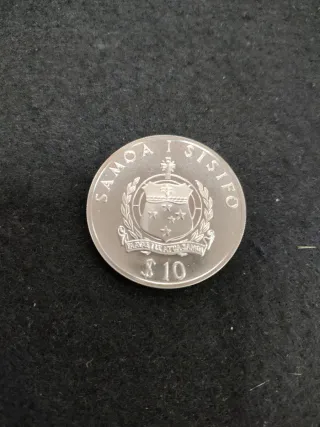 Moneda de Plata Samoa 10 Tala, 1991