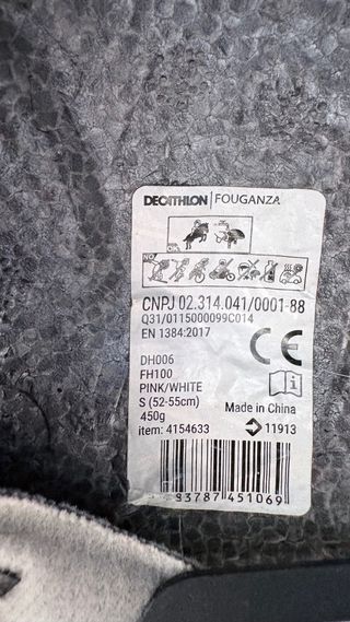 Casco equitación rosa niños talla S