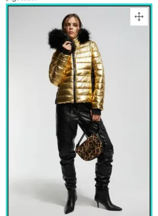 Parka Lola Casademunt dorada y negra