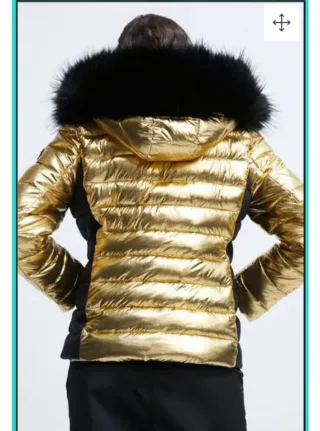 Parka Lola Casademunt dorada y negra